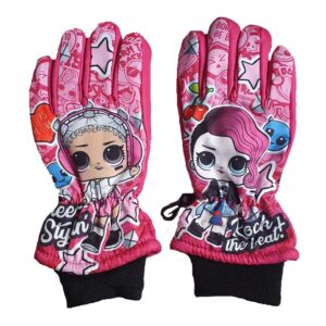 LOL Ski Gloves Girls LOL Surprise Winter Ski Gloves Age 7-12 Years