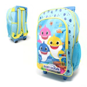 Baby Shark Trolley Backpack Kids Baby Shark Travel Trolley