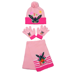 Bing Hat Gloves & Scarf Girls Bing Winter Hat Set 3 Piece Set Age 3-8 Years