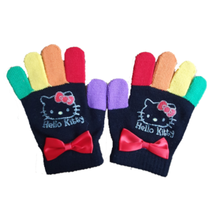 Hello Kitty Gloves Girls Hello Kitty Winter Gloves Age 3-8 Years Black