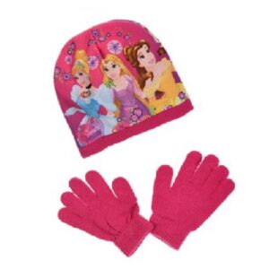 Girls Disney Princess Sofia The First Beanie Hat & Gloves Set 3-8 Y 