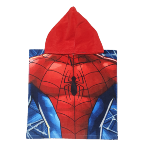 Spiderman Poncho Boys Spiderman Poncho Beach Towel 100% Cotton Red