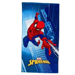 Spiderman Towel 100% Cotton Blue Marvel Spider-Man Wonder Beach/Bath Towel