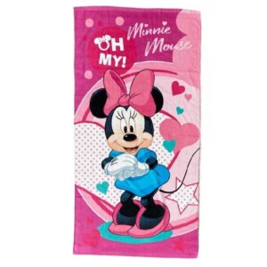 Minnie Mouse Towel Disney Minnie Beach/Bath Towel 100% Cotton Pink