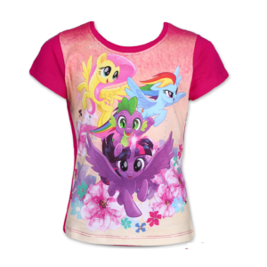 My Little Pony T-shirt Girls Cotton MLP Short Sleeve T-shirt Age 2-6 Years