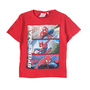 Spiderman T-shirt Boys Red Spiderman Short Sleeve T-shirt Cotton Age 3-8 Years