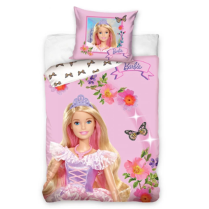 Barbie Duvet Cover & Pillow Case Set Barbie 100% Cotton Duvet Set Butterfly 140 x 200 cm