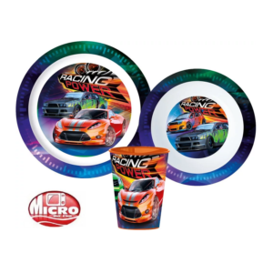Racing Power Dinner Set Kids Racing Power 3 Piece Plate, Bowl & Cup Set