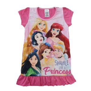 Princess Nightdress Girls Disney Princess Pyjamas Nightdress Age 2-10 Years Pink
