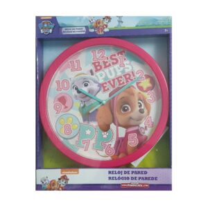 Paw Patrol Wall Clock Skye & Everest Analog Wall Mount Clock 24 cm Pink