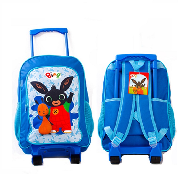 Bing Trolley Backpack Kids Bing Deluxe Travel Trolley Bag Blue Size 42 x 28  x 12 cm - Online Character Shop