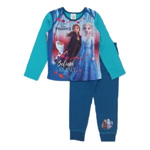 Frozen Pyjamas Girls Disney Frozen 2 Sleepwear Size 4-10 Years Teal & Blue