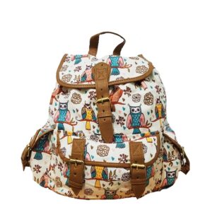 Owl Backpack Canvas Owl Backpack Size 34 x 34 x 13 cm