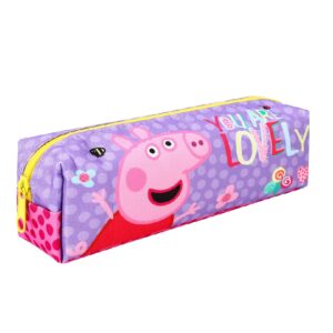 Peppa Pig Pencil Case Girls Peppa Pig Rectangular Pencil Case Size 19 x 5 x 7 cm Purple