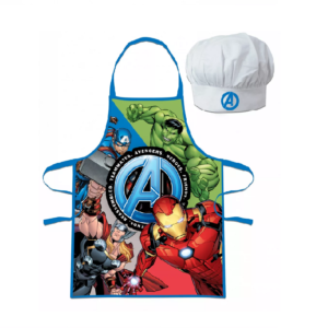 Avengers Apron & Chef Hat Set Boys Avengers Chef Set 3-8 Years