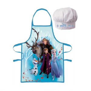 Frozen Apron & Chef Hat Set Girls Disney Frozen Chef Set Age 3-8 Years Blue