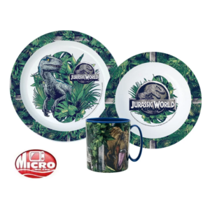 Jurassic World Dinner Set Kids Jurassic World 3 Piece Dinner Set Plate, Bowl & Mug
