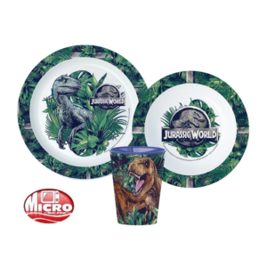 Jurassic World Dinner Set Kids Jurassic World 3 Piece Dinner Set Plate, Bowl & Cup