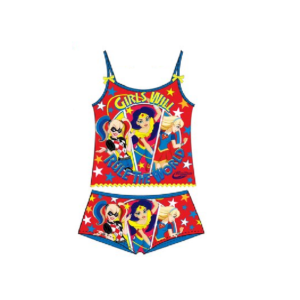 DC Superheroes Vest & Brief Set Girls DC Superheroes Underwear Set