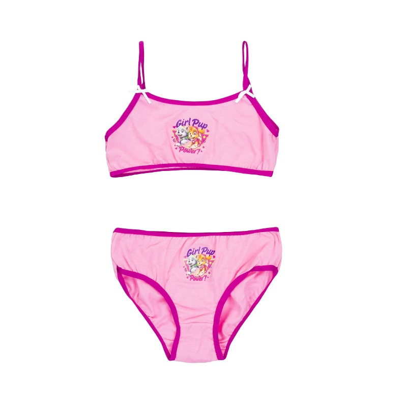 Paw Patrol Crop Top & Brief Set Girls Paw Patrol Underwear Set Age 2-8  Years Pink - Online Character Shop