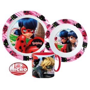 Miraculous Ladybug Dinner Set Kids Miraculous Ladybug 3 Piece Plate, Bowl & Mug Set
