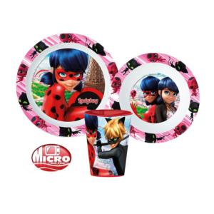 Miraculous Ladybug Dinner Set Kids Miraculous Ladybug 3 Piece Plate, Bowl & Cup Set