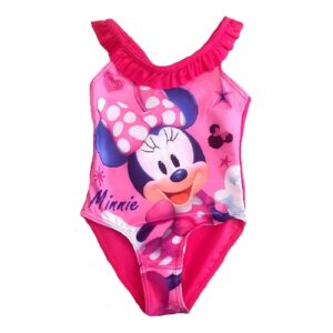 Minnie Mouse Swimming Costume Girls Disney Minnie Mouse Swim Wear Pink Age 3-8 Years