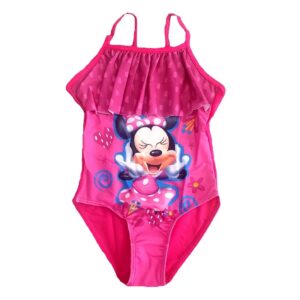 Minnie Mouse Swim Wear Girls Disney Minnie Mouse Swimming Costume Pink Age 3-8 Years
