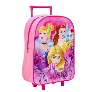Princess Trolley Girls Disney Princess Basic Travel Trolley Bag With Wheels Size 42 x 29 x 14 cm Pink