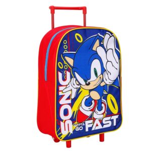 Sonic Trolley Kids Sonic The Hedgehog Basic Travel Trolley Bag With Wheels Size 42 x 29 x 14 cm