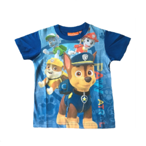 Paw Patrol Cotton T-shirt Boys Paw Patrol Short Sleeve T-shirt Age 3-6 Years Blue