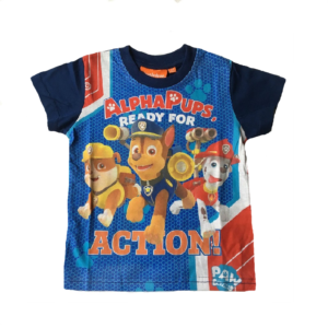 Paw Patrol Cotton T-shirt Boys Paw Patrol Short Sleeve T-shirt Age 3-6 Years Navy