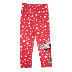 Minnie Mouse Leggings Girls Disney Minnie Mouse Leggings Red Age 5-7 Years