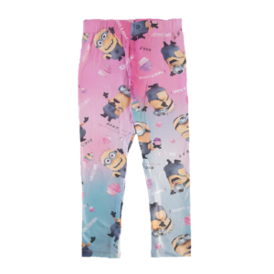 Minions Leggings Girls Minions Full Length Leggings Age 3-8 Years Pink
