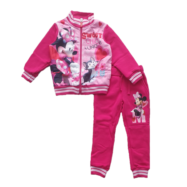 Minnie Mouse Jogging Set Girls Disney Minnie Mouse Tracksuit Size 3-8 ...