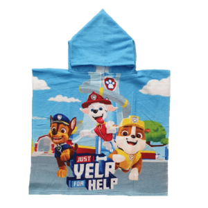Paw Patrol Poncho Boys Paw Patrol Poncho Towel Yelp For Help Size 55 x 110 cm