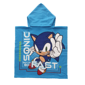 Sonic Poncho Kids Sonic The Hedgehog Poncho Towel 55 x 110 cm