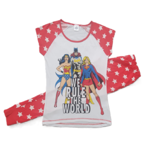 DC Superheroes Pyjamas Set Women's Dc Superheroes Nightwear Cotton Size 8-22