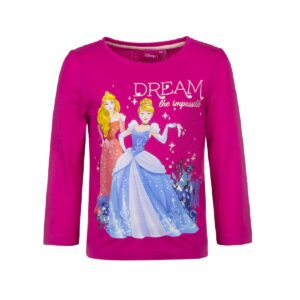 Princess T-shirt Girls Disney Princess Long Sleeve Top Dream The Impossible Pink
