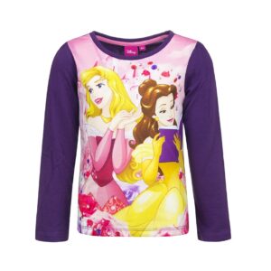 Princess T-shirt Girls Disney Princess Long Sleeve Top Purple Size 3-6 Years