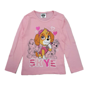 Paw Patrol T-shirt Girls Paw Patrol Long Sleeve Top Pink Age 3-6 Years