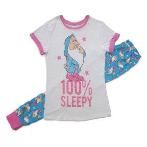 Snow White Pyjamas Set Women's Disney Snow White Nightwear Size 8-22 100% Sleepy