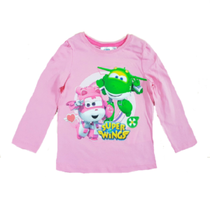 Super Wings T-shirt Girls Super Wings Long Sleeve T-shirt Light Pink Age 3-6 Years