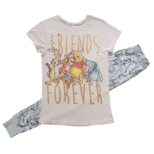 Winnie The Pooh Pyjamas Women's Winnie The Pooh Cotton Pyjamas Sleepwear Size 8-22 Friends Forever