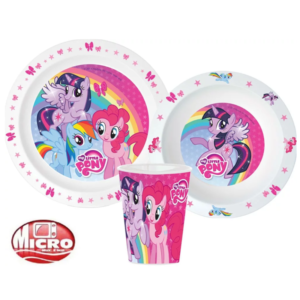 My Little Pony Dinner Set Girls My Little Pony 3 Piece Dinner Set Plate Bowl & Cup