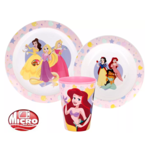 Princess Dinner Set Girls Disney Princess 3 Piece Dinner Set Plate Bowl & Cup