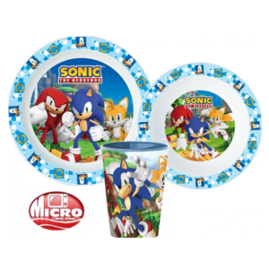 Sonic Dinner Set Kids Sonic The Hedgehog 3 Piece Dinner Set Plate Bowl & Cup