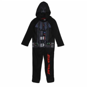 Star Wars Onesie Black Kids Star Wars Onesie With Hood Nightwear Age 4-10 Years