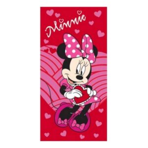 Minnie Mouse Towel Red Disney Minnie Beach/Bath Towel MM 100% Cotton Size 70 x 140 cm