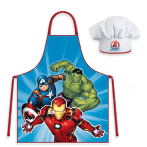 Avengers Apron & Chef Hat Set Kids Avengers Chef Set 3-8 Years